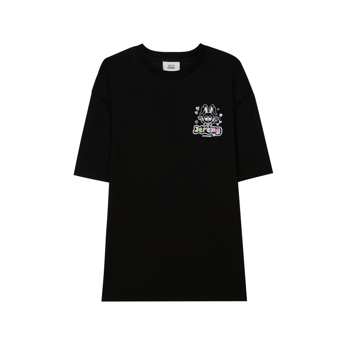 เสื้อยืดลาย Jeremy Bunny Doodle Graphic Black