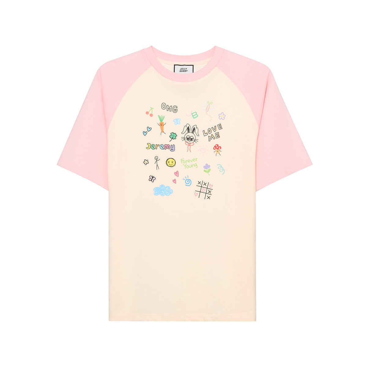 เสื้อยืดแขนแร็กแลน Jeremy Pink