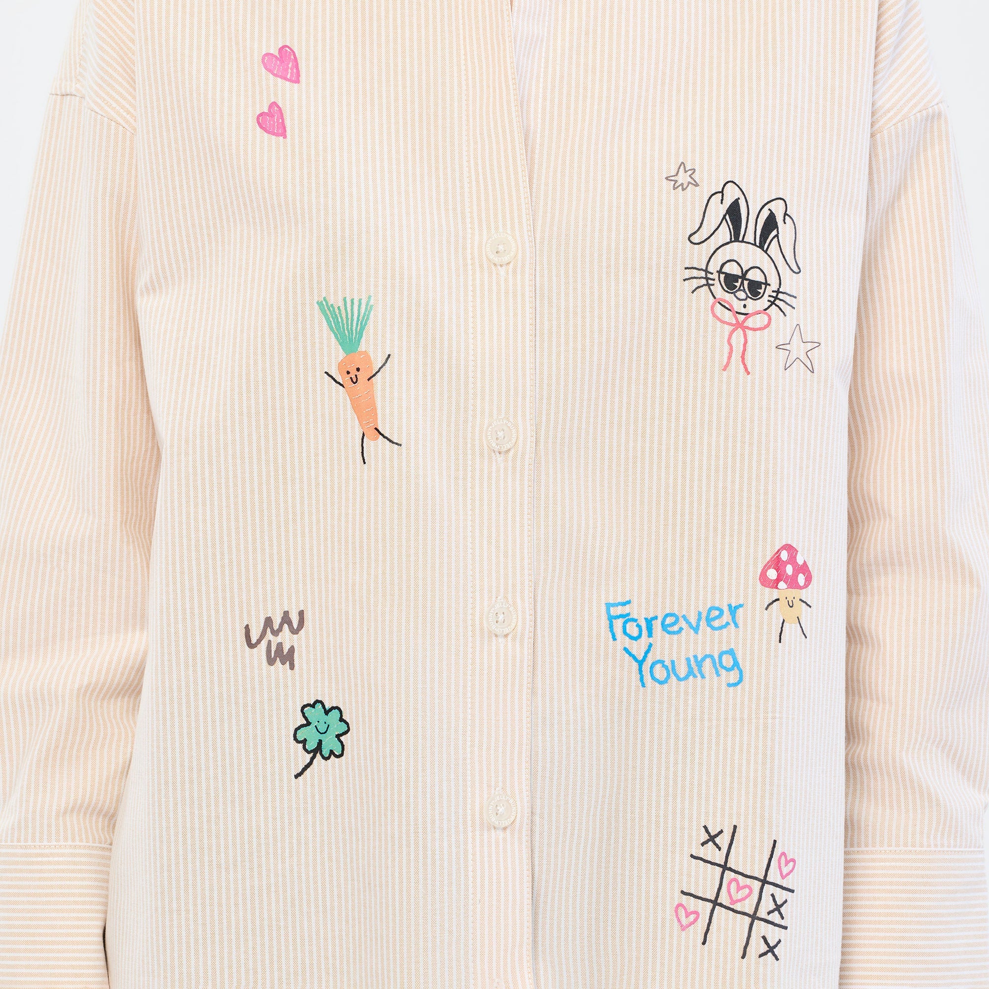 เสื้อเชิ้ตลายทาง Jeremy Beige