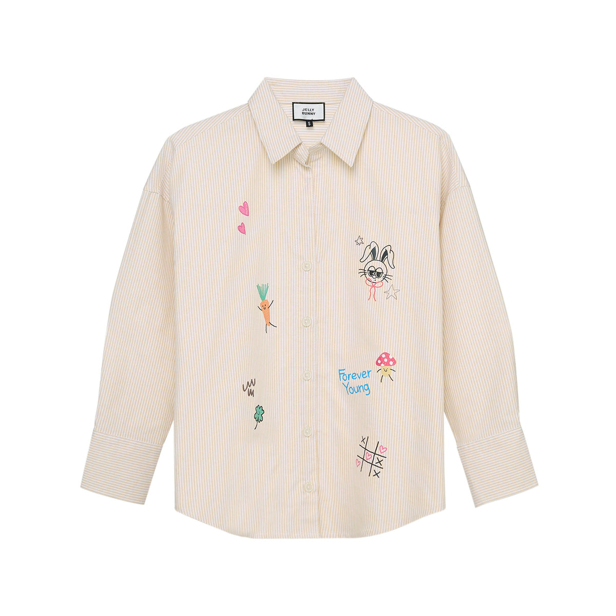เสื้อเชิ้ตลายทาง Jeremy Beige
