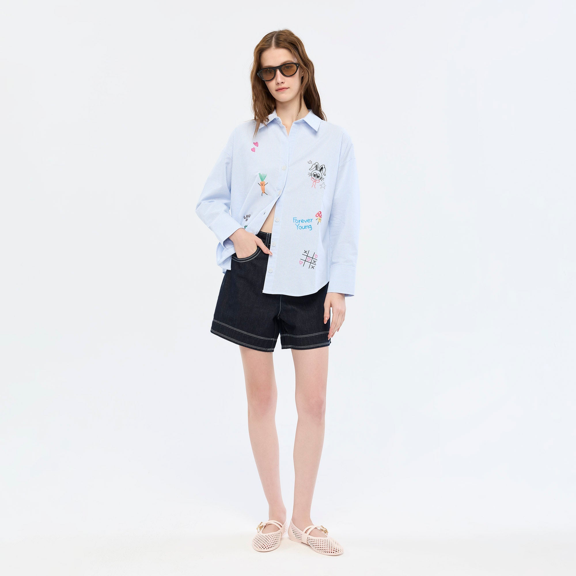 เสื้อเชิ้ตลายทาง Jeremy Blue