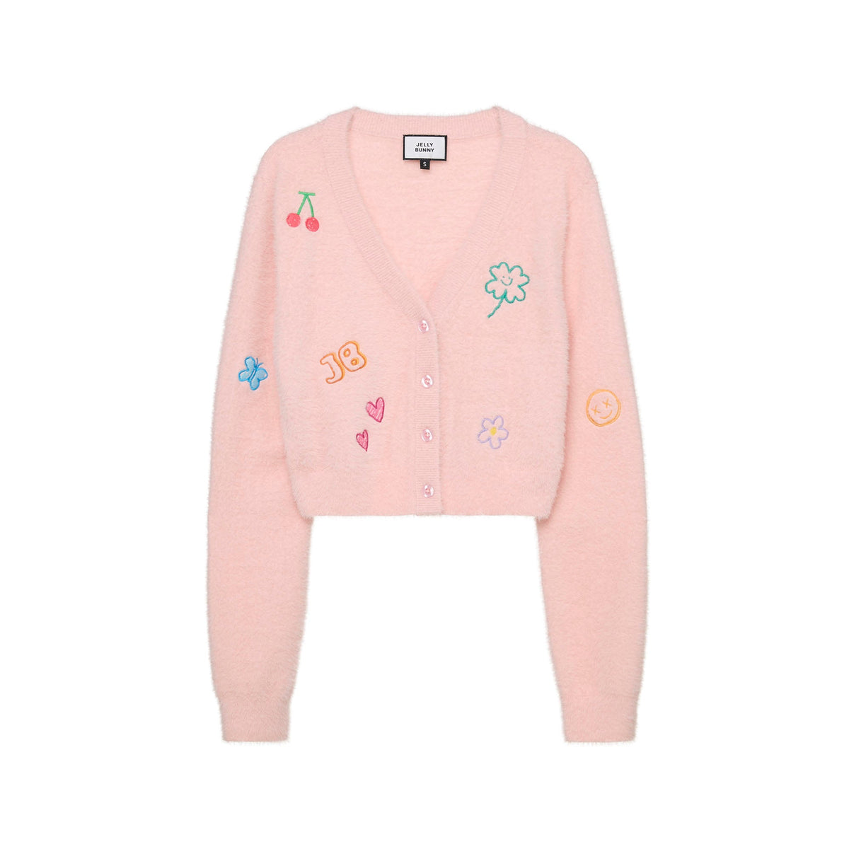 เสื้อคาร์ดิแกนลายกราฟิก Pink