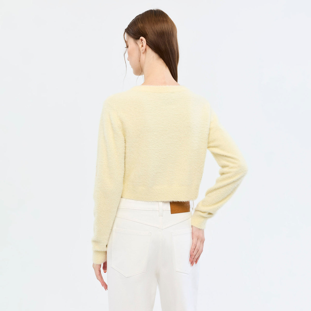 เสื้อคาร์ดิแกนลายกราฟิก Yellow