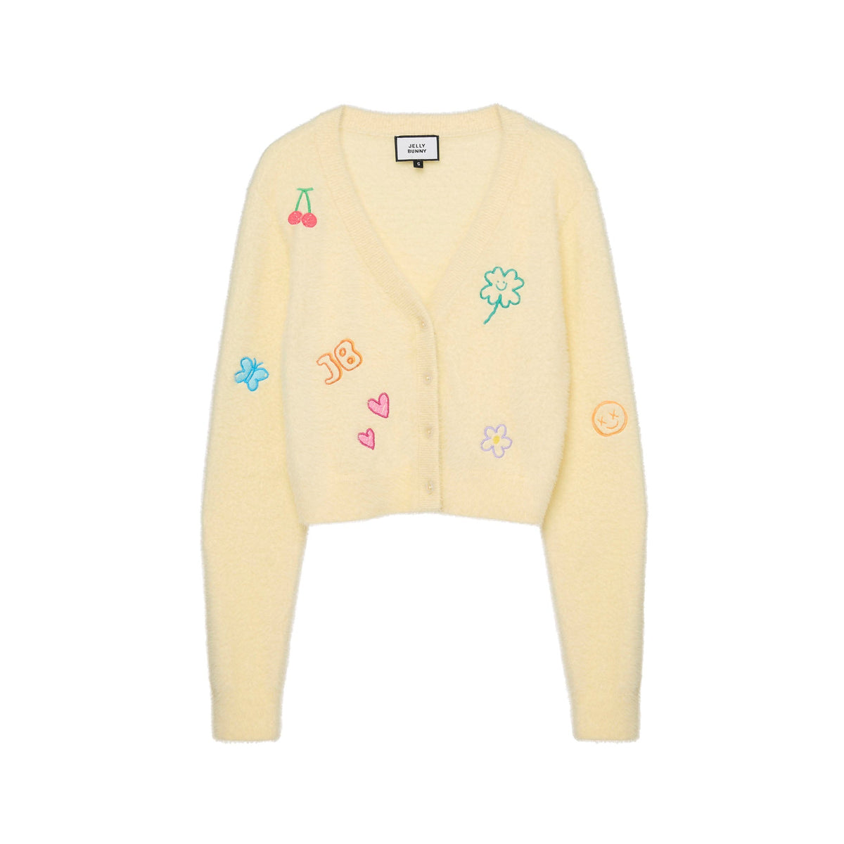 เสื้อคาร์ดิแกนลายกราฟิก Yellow
