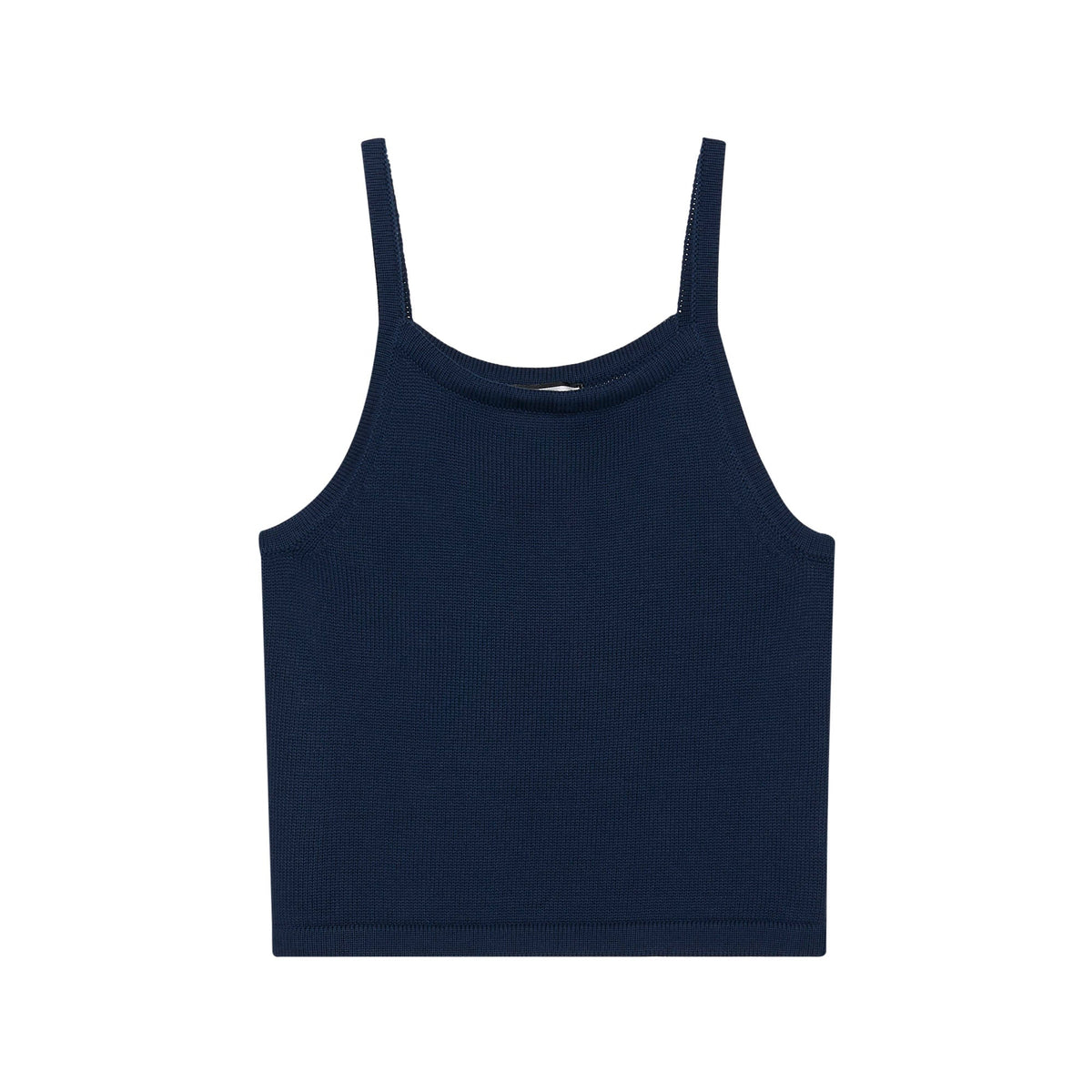 Heart Patch Knit Cardigan & Camisole Set Navy