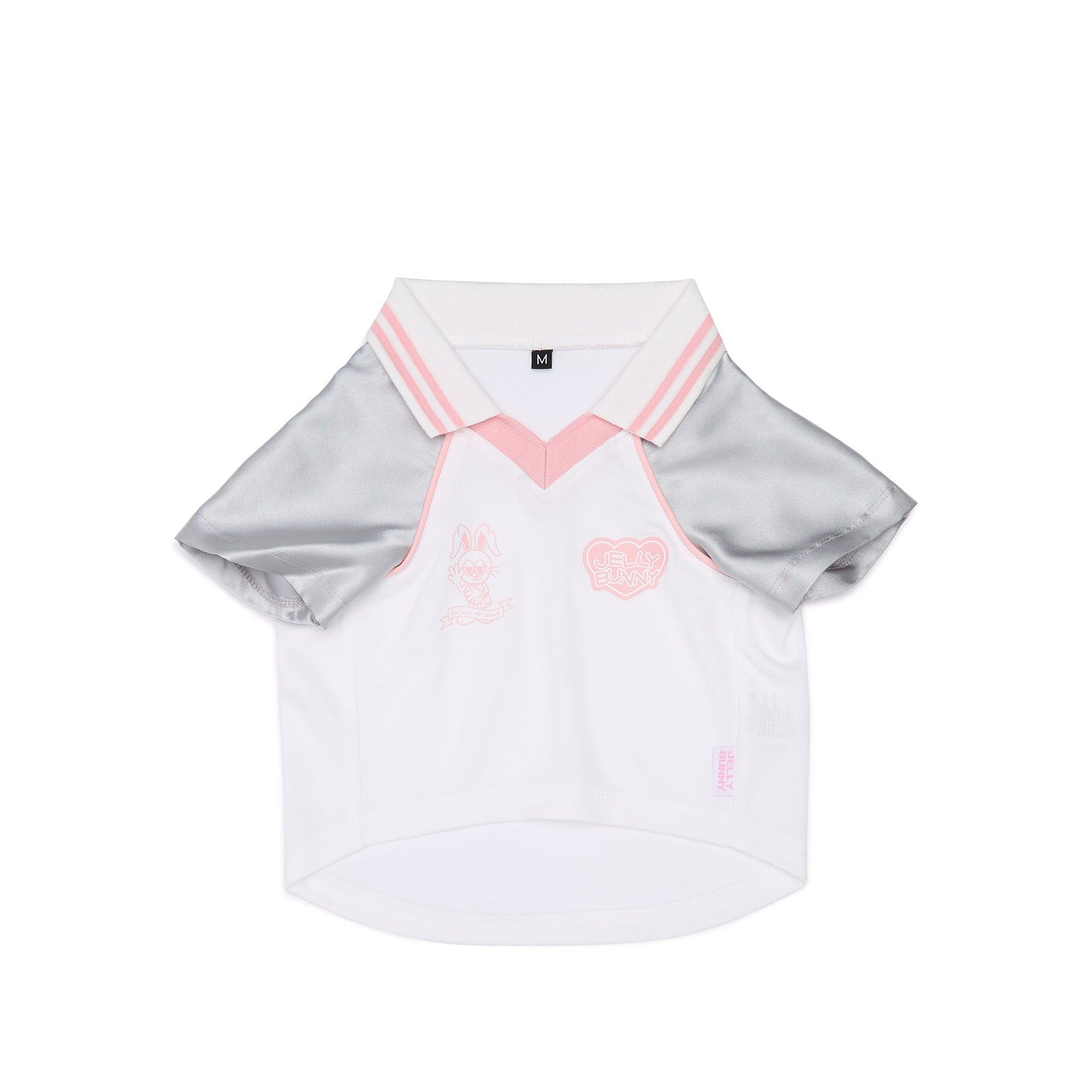 Jeremy Sport Striped Collar T-Shirt For Pets White