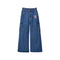 Space Invader Embroideries Denim Pants - Jelly Bunny TH